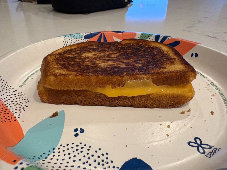 Finished grilled gheese sandwich